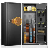 Bonusall 10-14 Rifle Gun Cabinet,Home Gun Safe for Rifles and Pistols,Keypad Gun Safe for Rifles with Lock,Quick Access Gun Safes & Cabinets with Removable Shelf,Handgun Pockets Bonusall