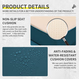 Lviden 6 Pieces Wicker Patio Furniture Sets Outdoor Conversation Set PE Rattan Sectional Sofa Couch with Storage Table and Peacock Blue Cushions Lviden