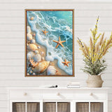 MEIYUDA Beach Diamond Painting Kits for Adults, 5D Seashell Starfish Diamond Art Kits for Beginners, Blue Ocean Beach DIY Gem Art Crystal Painting for Home Wall Decor and Present 12x16inch MEIYUDA