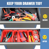 AIRAJ PRO Rolling Tool Chest with Wheels,8-Drawer Large Tool Storage Cabinet with 10 Hooks & 8 Tool Box Organizer & 2 Keys,Detachable High Capacity Tool Chest for Workshop Mechanics Garage AIRAJ PRO