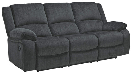 Signature Design by Ashley Draycoll Contemporary Manual Pull Tab Reclining Sofa, Dark Gray Signature Design by Ashley