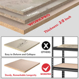 WORKPRO 5-Tier Metal Storage Shelving Unit, 36”W x 18”D x 72”H, Adjustable Storage Rack Heavy Duty Shelf with Particle Board, 4000 lbs Load Capacity (Total) for Garage Warehouse, Pack of 2 WORKPRO
