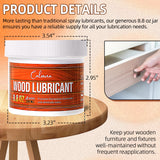 Calvana 8.8oz Wood Wax for Home Projects,Door Hinge Lubricant,for Wood Drawer Slides,Sliding Glass Door,Window Track, Clear,Unscented, Non-Spray Formula Calvana