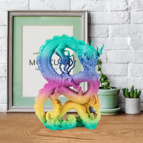 IEMAI Rainbow PLA Filament 1.75mm, Fast Color Changing Gradient, High-Speed 3D Printer Filament Up to 600mm/s, 1kg Spool for Artistic Creations & Home Decor IEMAI