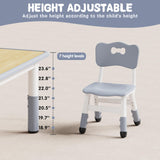 Brelley Kids Table and 2 Chairs Set, Height Adjustable Toddler Table and Chair Set, Graffiti Desktop, Classroom/Daycare/Home, Children Multi-Activity Table for Ages 2-8 Brelley