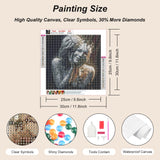 SJUTOUCI Broken Mask Diamond Painting Kits for Adults, Diamond Art Kits for Beginners, 5D Round Diamond Dots Gem Art Craft for Home Wall Decor 12x12 inch, Abstract SJUTOUCI