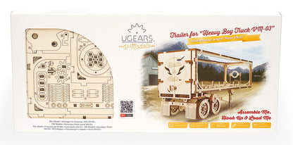 UGEARS Trailer for Heavy Boy Truck VM-03 Self-Assembling 3D Wooden Model - WoodArtSupply