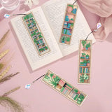 4 Pieces Diamond Painting Bookmarks for Adults Plant Bookshelf Design 5D Rhinestone Art Bookmark Kits Beautiful DIY Diamond Art Bookmarks with Tassels Crafts Gifts Supplies AiYuanzsh