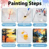 Landscape Paint by Numbers, Sunset Paint by Numbers Kit for Adults Beginner, DIY Painting by Numbers for Adults for Gift Home Wall Decor(16 x 20 Inch) hkejoi