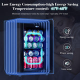 LUXOAK 60" Farmhouse Coffee Bar Cabinet with Beverage Fridge (Included), Wine Bar Cabinet with Drawer Storage, Mini Fridge Cabinet, Sideboard Cabinet for Dining Room, Living Room-Brown LUXOAK