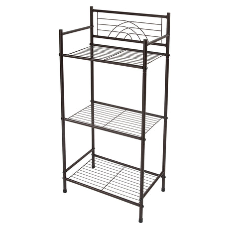 Bath Bliss 3 Tier Storage Shelf | Freestanding | Dimensions: 17.3"x 10.6"x 35.8 | Free Standing | Rust Resistant | Bathroom Storage | Easy to Assemble Bath Bliss