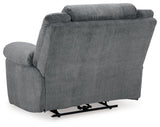 Signature Design by Ashley Tip-Off Casual Wall Hugger Power Recliner with Adjustable Headrest and USB Ports, Gray Signature Design by Ashley