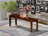East West Furniture LYB-ESP-W Lynfield Dining Room Bench with Solid Wood Seat, 52x15x18 Inch, Espresso East West Furniture