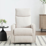 Trustyue Swivel Rocker Recliner Chair, 360° Swivel Recliner with Heat and Massage, Rocker Recliner Nursery Glider Chair with Side Pockets for Living Room (Beige, Fabric) Trustyue