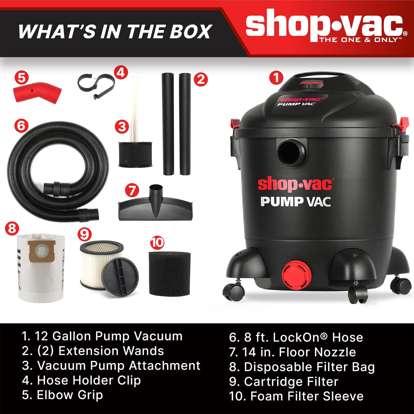 Shop-Vac 5871205 Vacuum Cleaner, 12 Gallons, Black - WoodArtSupply