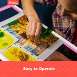 XEmbro Large Embroidery Scroll Frame, Adjustable Cross Stitch Scroll Frame, Plastic Clip Frame for Embroidery, Punch Needle Frame Scroll Frames for Cross Stitching, Needlework(34.6 x 14.2 Inches) XEmbro