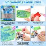 Bowetile Elephant Diamond Art Hanging Kits for Adults Kids, 5D Special Shape Diamond Painting Pendant Kits, Animal Gem Art Suncatchers Painting Ornament for Home Garden Wall Decor Bowetile