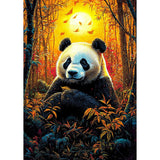 RICUVED Diamond Art Painting Kits for Adults, Panda Diamond Painting Kits 5D Animal Diamond Art Kit for Beginner, Diamond Painting Full Round Drill Art and Crafts for Gift Decor 30x40cm RICUVED