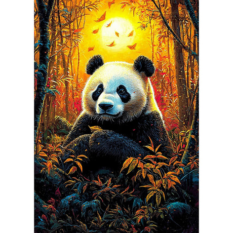 RICUVED Diamond Art Painting Kits for Adults, Panda Diamond Painting Kits 5D Animal Diamond Art Kit for Beginner, Diamond Painting Full Round Drill Art and Crafts for Gift Decor 30x40cm RICUVED