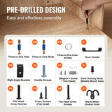 VEVOR Cat Litter Box Enclosure, Hidden Litter Box Furniture with 2 Storage Shelves & 2 Baskets, Wooden Cat Washroom Indoor, Cat House Cabinet Fit Most of Litter Box, 23.6"L x 19.7"W x 50"H, Natural VEVOR