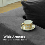 Vamcheer Modular Sectional Sofa with Chaise, Modern L Shaped Cloud Couch with Deep Seat, Sectional Couches for Living Room, Bedroom, Office, No Assembly Required, Gray Vamcheer