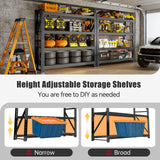 IYANEN 60" W Storage Shelves Heavy Duty, 4 Tier Metal Garage Shelving Units, 5000LBS Heavy Duty Adjustable Shelf, Garage Storage Rack, Industrial Shelving for Shop, Warehouse,60" W x 24" D x 79" H IYANEN