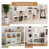 Chyanmoo White Bookshelf 6-Cube Storage Organizer | Open Cubby Shelving Unit with Extra Thick Edges - Space-Saving Wooden Shelf for Home Office & Display Storage Chyanmoo