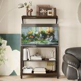 40-50 Gallon Fish Tank Stand, 36.6" x 18.5" Metal Aquarium Stand with Plant Shelf, 4-Shelf Fish Tank Stand for Fish Tank Accessories Storage fits Aquarium,Turtle Tank, or Reptile Terrariums, Tank not Included JAHOMET