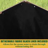 Yardenaler 6x3x2FT Raised Garden Bed for Vegetable and Flower with Legs, Large Outdoor Elevated Wood Planted Box with Liner, Backyard and Patio, Rustic Brown Yardenaler