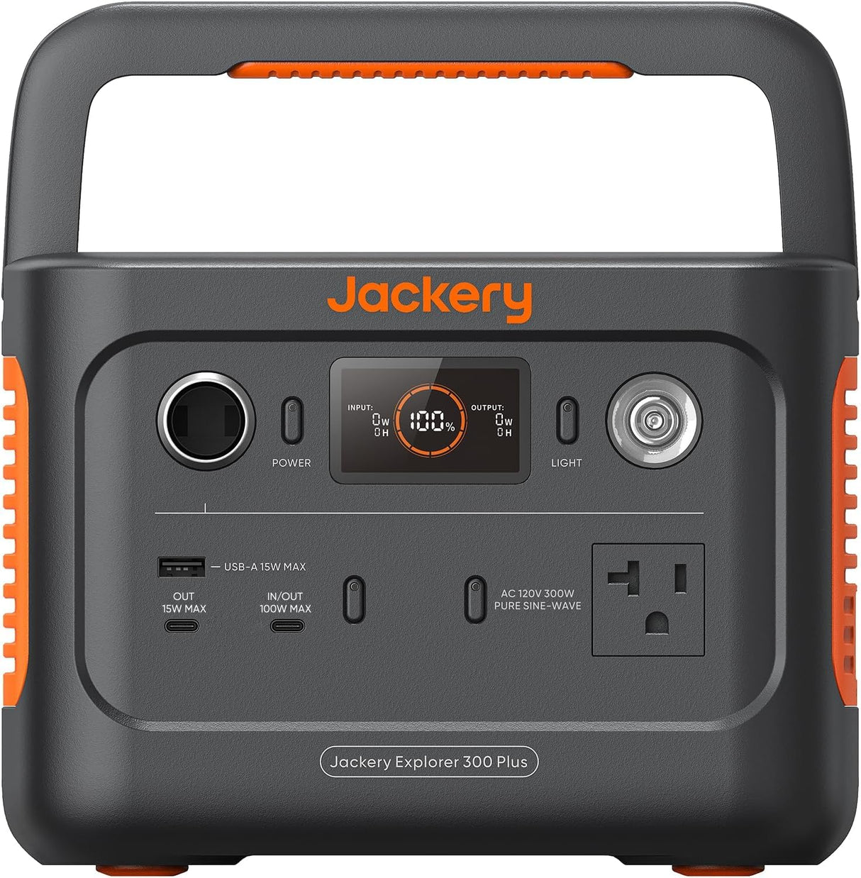 Jackery Explorer 300 Plus Portable Power Station, 288Wh Backup LiFePO4 Battery, 300W AC Outlet, 3.75 KG Solar Generator for RV, Outdoors, Camping, Traveling, and Emergencies (Solar Panel Optional) Jackery