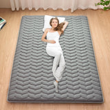 Vibe bear Premium Foam Japanese Futon Floor Mattress Queen Size 60"x 80",100% High Density Foam Comfortable Floor Mattress,3.5" Thicken Foldable Sleeping Pad,Dormitory Tatami Mat(Gray) Vibe bear