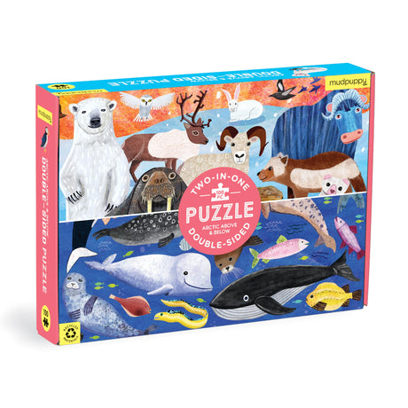 Mudpuppy Arctic Above & Below 100 Piece Double-Sided Puzzle Mudpuppy