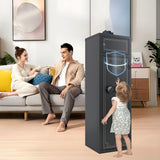 Karini 8-12 Gun Safe for Rifles and Pistols Large Rifle Safe with Electronic Combination Lock & Separate Storage 3 Removable Shelves 180° Door for Garage Bedroom & Shooting Club Karini