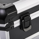 WRINGKIT Tool Box, Portable Tool Storage Box with Metal Lock, Aluminum Alloy Hard Craftsman Tool Organizer Case with Drawer for Office, Warehouse, Gym, School WRINGKIT