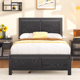 VECELO Twin Bed Frame with Wood Headboard and Footboard, 14 Inch Platform Mattress Foundation, No Box Spring Needed, Heavy Duty Slats Support, Easy Assembly VECELO