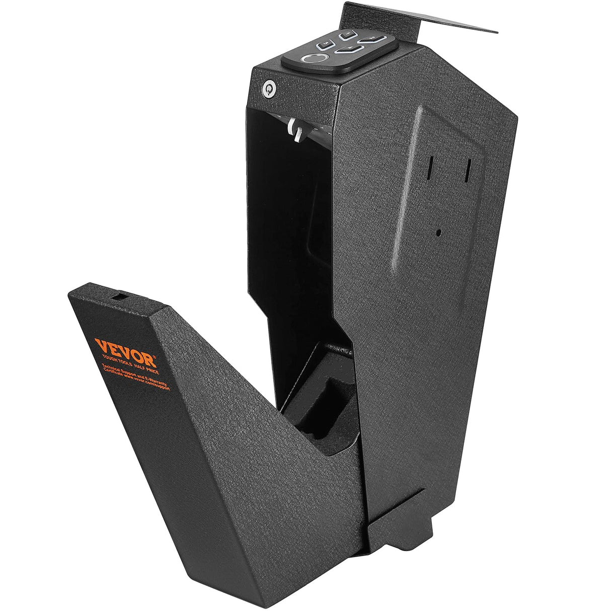 VEVOR Mounted Gun Safe for Pistols, Biometric Gun Safe with Three Quick Access Ways of Fingerprints, Passwords and Keys, Handgun Safe for 1 Pistol for Home, Bedside, Nightstand, Wall VEVOR