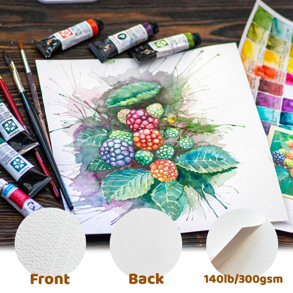 RMSPO 60 Sheets Watercolor Paper,140lb/300gsm Painting Paper Craft Paper for Kids Drawing,Art Room,Homeschool Crafts(5x7 Inch) RMSPO