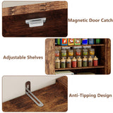 BORNOON Pantry Organizers and Storage Cabinet, 70” Barn Door White Kitchen Cabinet with Drawers and Adjustable Shelf, Tall Pantry for Kitchen, Dining Room, Living Room BORNOON