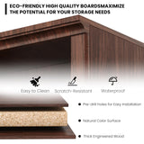 Fllution 72 in Tall Bookcase, 31.3 in Wide Floor Standing Bookshelf, Open Storage 5-Shelf Bookshelves, Dark Cherry Large Indoor Furniture for Home Office School Library Living Room Bedroom Fllution