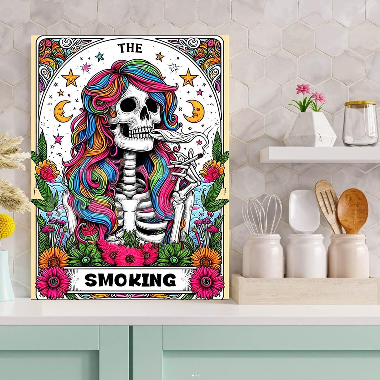 Meothan Diamond Painting Kits for Adults, 5D DIY Skull Diamond Art Kits for Adults Beginners, Diamond Dots Kits Gem Arts Crafts for Living Room Bedroom Offices Home Wall Decor 12X16 Inch Meothan