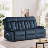 Consofa Power Reclining Sofa with Heat and Massage, Electric Reclining Couch with Drop Down Table,Cup Holders, Dual Ports, Wall Hugger Recliner Sofa for Living Room,Home Theater (Blue, Sofa) Consofa