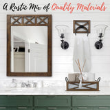 Autumn Alley Farmhouse Toilet Paper Basket for Back of Toilet - Farmhouse Toilet Paper Holder, Organizer and Toilet Paper Basket - Tank Topper Basket Holder, Farmhouse Rustic Home Decor, Brown Autumn Alley