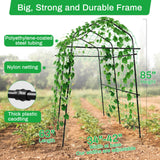 Tetutor Tall Garden Arch Trellis for Climbing Plants Outdoor,7 ft Arbor Large Arch Tunnel Trellis, Metal Cucumber Trellis, Plant Support Archway Garden Trellis for Vegetables Fruits Flowers Yard Tetutor