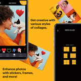 KODAK Step Instant Smartphone Photo Printer - 75 Sheets Bundle - Portable Mini Color Wireless Mobile Printer - Zink 2x3” Sticky-Back Photos - Bluetooth Compatible with Smart Devices - Fun App -White KODAK
