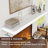 Venusmiles Floating Shelves for Wall, Large Wall Mounted Shelves with Invisible Brackets, Long Wood Floating Wall Shelf Shelves for Living Room, Bedroom, Kitchen, (White, 55" W x 12" D x 2" H) Venusmiles