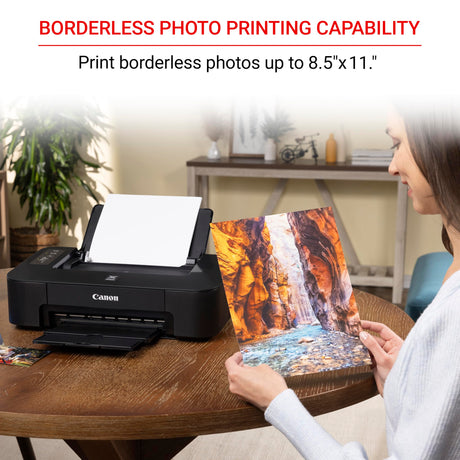 Canon TS202 Inkjet Photo Printer, Black (USB Required, not Included) Canon