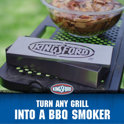 Kingsford Stainless Steel Smoker Box for Grill | Smoking Box for All Grills | Heavy Duty BBQ Accessories | Easy Way to Turn Any Grill Into A BBQ Smoker