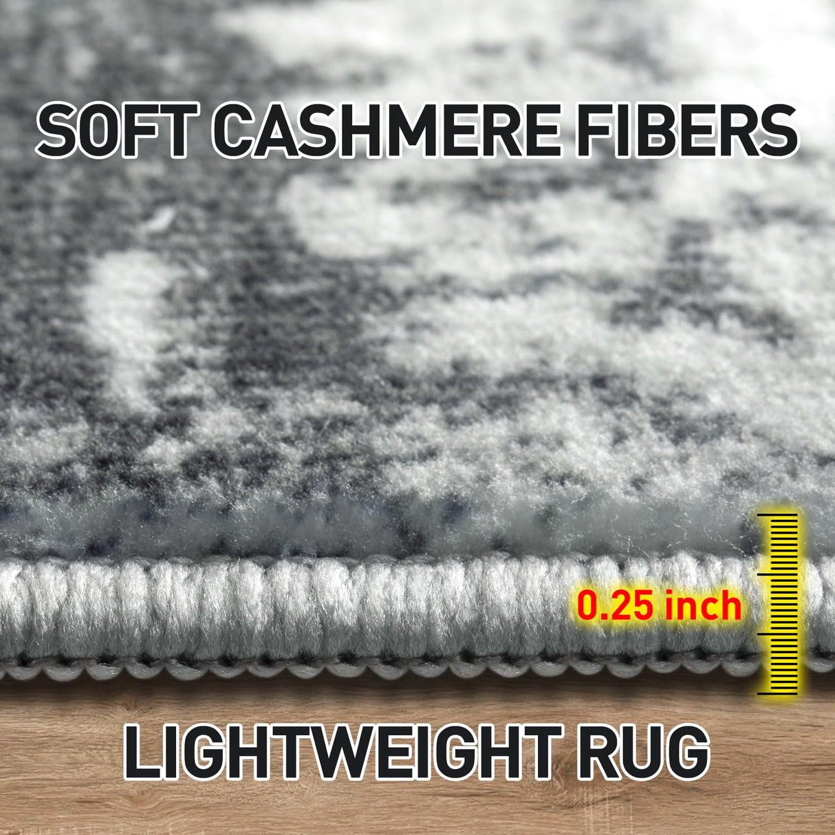 8x10 Area Rugs Washable Rug: Large Modern Abstract Living Room Rug Soft Anti-Skid Thin Carpet Indoor Floor Non-Shedding Carpets for Bedroom Dining Farmhouse Nursery Home Office Black Grey Gold Gent drizz