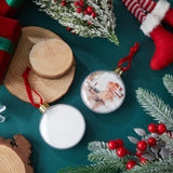 Hotop 12 Pcs Photo Ornament Ball Christmas Sublimation Blanks Photo Frame Ornaments Christmas Tree Hanging Photo Ball Decoration DIY Plastic Photo Baubles for Christmas Valentine's Day Decor Hotop