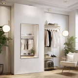 BEAUTME 55x30 Inch Bathroom Mirror,Large Rectangular Wall Mirror, Black Metal Framed Wall Mounted Mirror for Bathroom Bedroom Entryway Decor(Horizontal/Vertical) BEAUTME